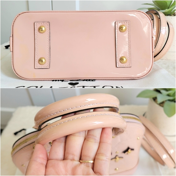 💕STUNNING LOUIS VUITTON Vernis Flowers Alma BB Rose Ballerine - Picture 9 of 16